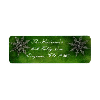 Green Christmas tree tag labels