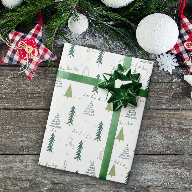 Green Christmas Tree Wrapping Paper (Creator Uploaded)