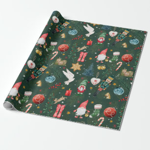 Green Christmas Wrapping Paper