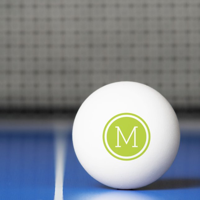 Green Circle Monogram Personalised Ping Pong Ball (Net)