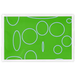 Green Circles Acrylic Tray