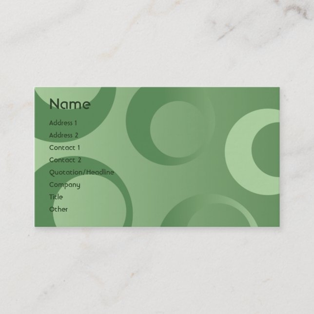 Green Circles - Business Card (Front)