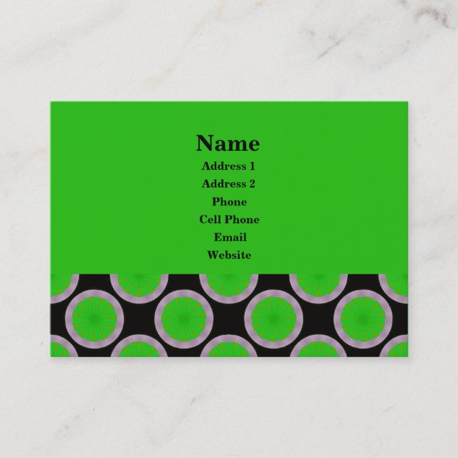 green circles business card (Front)