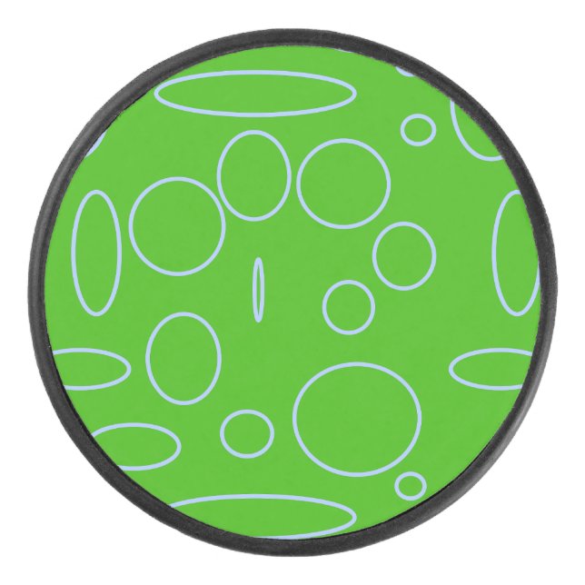 Green Circles Hockey Puck (Front)