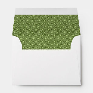 Green Circles Pattern A6 Envelope