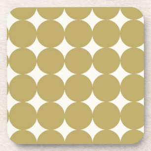 Green Circles Pattern Coaster