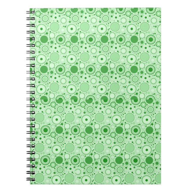 Green Circles Pattern Notebook (Front)