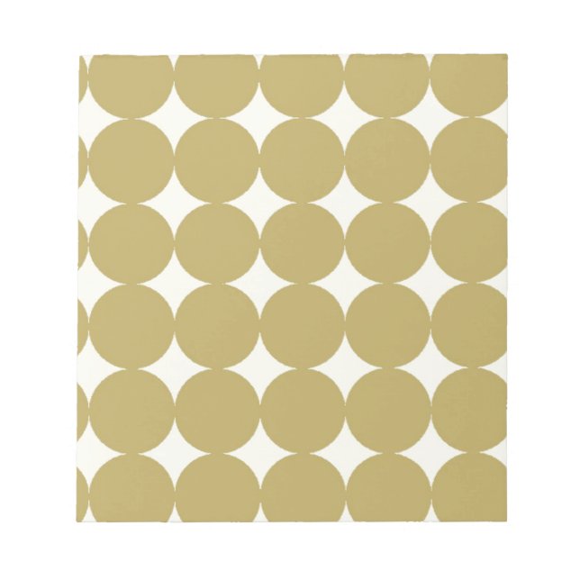Green Circles Pattern Notepad (Front)