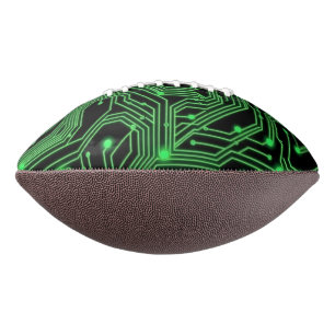 Green Circuit Board Abstract Illustration Football