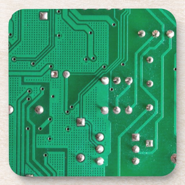 Green Circuit Board Coaster (Front)
