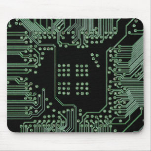Green Circuit Board Mouse Pad