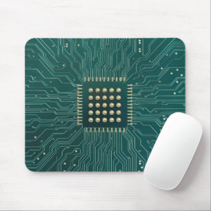 Green Circuit Board Mouse Pad