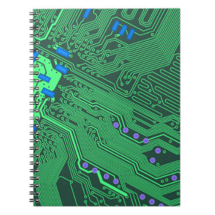 Green Circuit Board Spiral Notebook