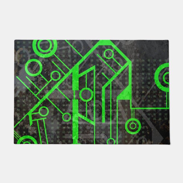 Green Circuit Doormat (Front)