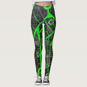Green Circuit Leggings