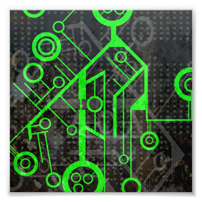 Green Circuit Photo Print (Front)