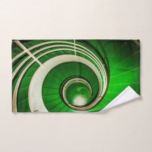 Green Circular Stairway Bath Towel Set