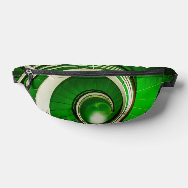 Green Circular Stairway Bum Bags (Lay Down)