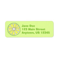 Green Citrus Fruit Lime Wedge Slice Slices Label