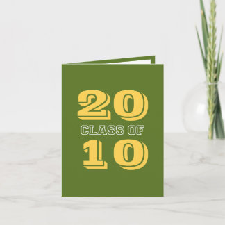 Green class of 2010 graduation photo announcement