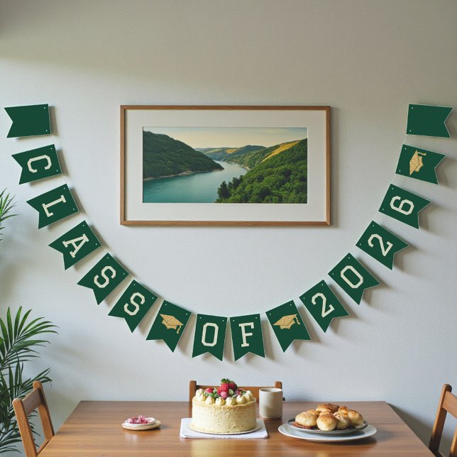 Green Class Of 2026 Graduation Party Bunting (Creator Uploaded)