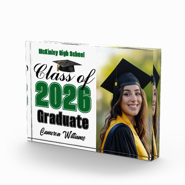 Green Class of 2026 Graduation Photo Block (Right)