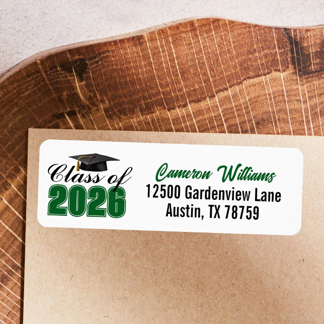 Green Class of 2026 Graduation Return Address (Creator Uploaded)