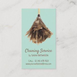 Green Cleaning service maid janitorial Business Card