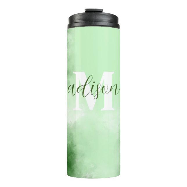 green cloud Thermal Tumbler (Front)