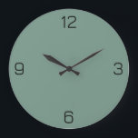 Green Clover 769789 Colour with Option to Add Name Large Clock<br><div class="desc">Add a name, initials or some text, or keep the colour alone. Colour coordinates with other items in the store based on the name and the HEX code (six-digit hex triplet) shown. Use this code to mix, match and customise any other item to go with this, or to add to...</div>