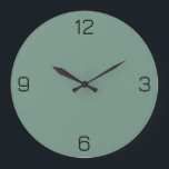 Green Clover 769789 Colour with Option to Add Name Large Clock<br><div class="desc">Add a name, initials or some text, or keep the colour alone. Colour coordinates with other items in the store based on the name and the HEX code (six-digit hex triplet) shown. Use this code to mix, match and customise any other item to go with this, or to add to...</div>