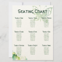 Green Clover and Butterfly Corners Seating Chart