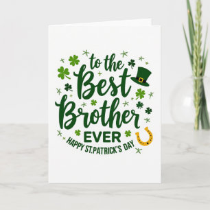 Green Clover Best Brother Card
