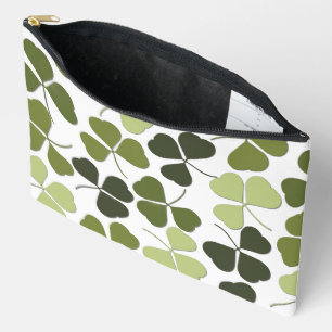 Green Clover in a Variety of Shades Accessory Pouch