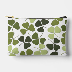Green Clover in a Variety of Shades Accessory Pouch