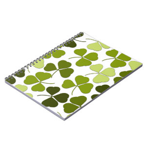 Green Clover in a Variety of Shades Notebook