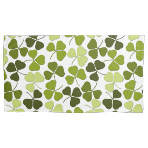 Green Clover in a Variety of Shades Pillowcase