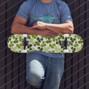 Green Clover in a Variety of Shades Skateboard