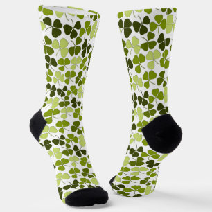 Green Clover in a Variety of Shades Socks