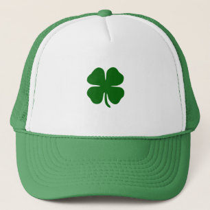 Green Clover Lucky Irish Trucker Hat