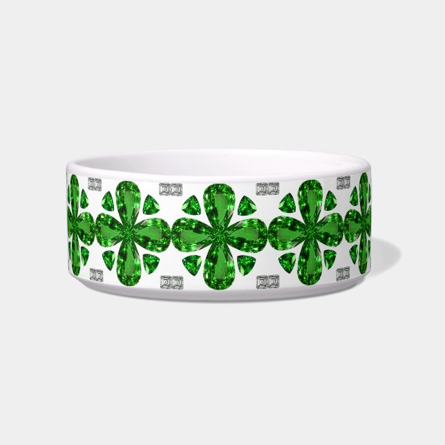 Green Clover Pattern Bowl (Front)