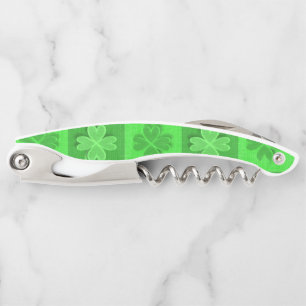 Green Clover Pattern Corkscrew