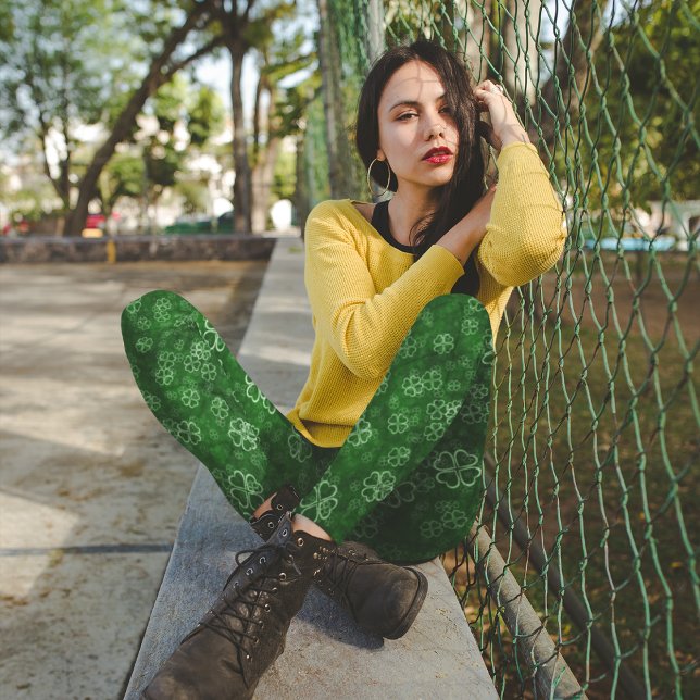 Green Clover Pattern Leggings (Creator Uploaded)