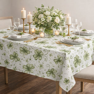 Green Clover Pattern • St. Patrick’s Day Tablecloth