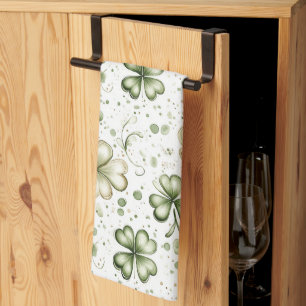 Green Clover Pattern • St. Patrick’s Day  Tea Towel