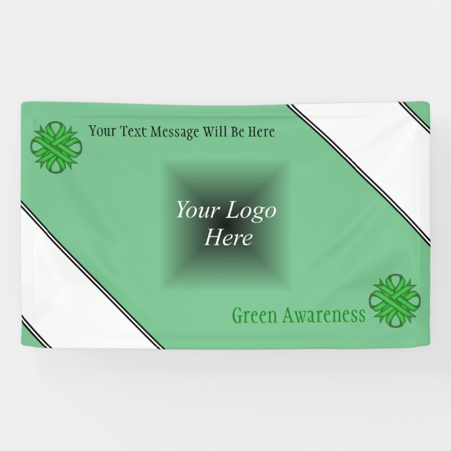 Green Clover Ribbon by Kenneth Yoncich Banner (Horizontal)