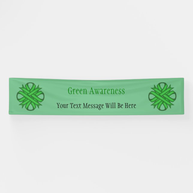 Green Clover Ribbon by Kenneth Yoncich Banner (Horizontal)
