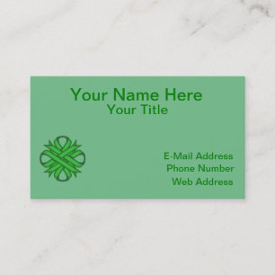 Green Clover Ribbon by Kenneth Yoncich Business Card