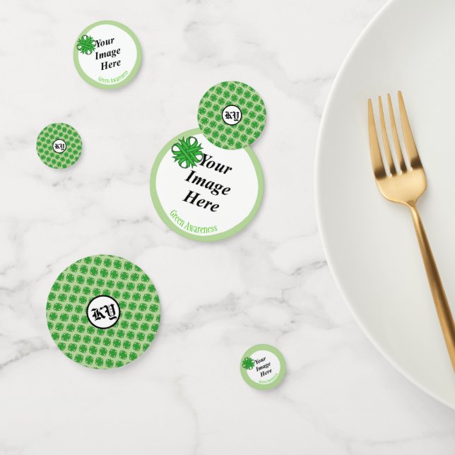 Green Clover Ribbon by Kenneth Yoncich Confetti (Group)