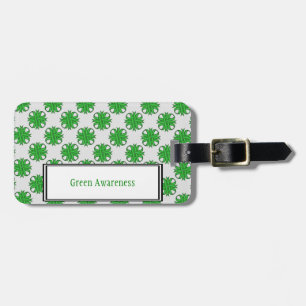 Green Clover Ribbon Template by Kenneth Yoncich Luggage Tag